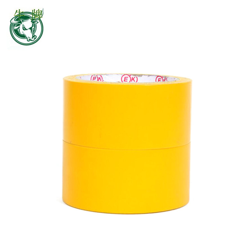PVC червена или жълта единична сиедна предупредителна лента за маркиране на пода